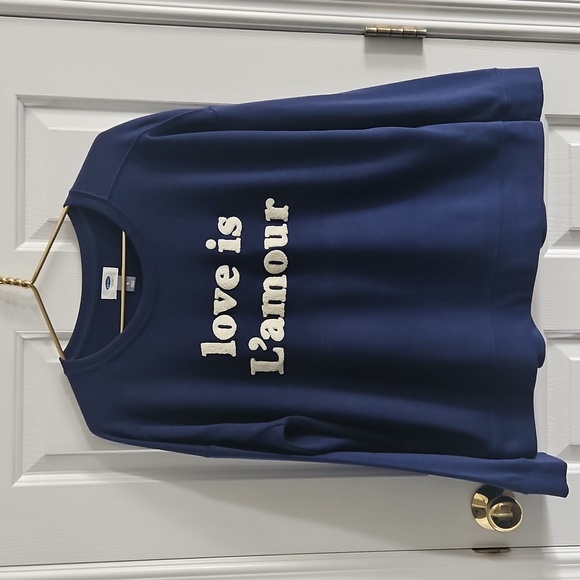 Old Navy Tops - Old Navy Embroidered Patchwork Graphic Sweatshirt